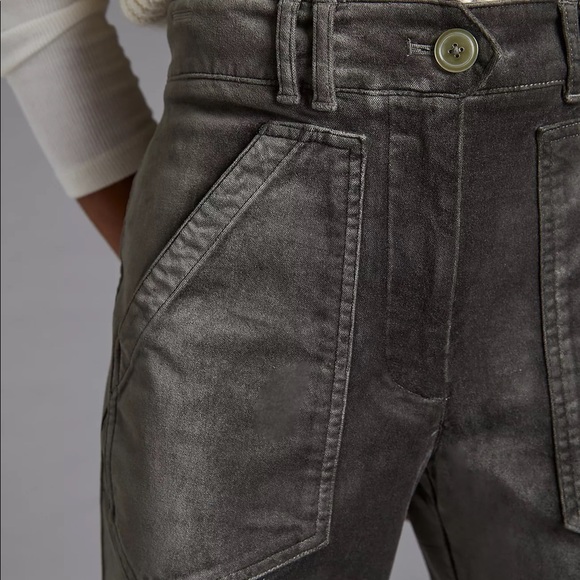 Anthropologie Gray Flare Pants - Picture 4 of 4